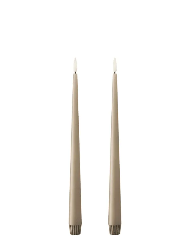 Snabb frakt Ester & Erik Led Kronljus 30cm Nougat Note 2st