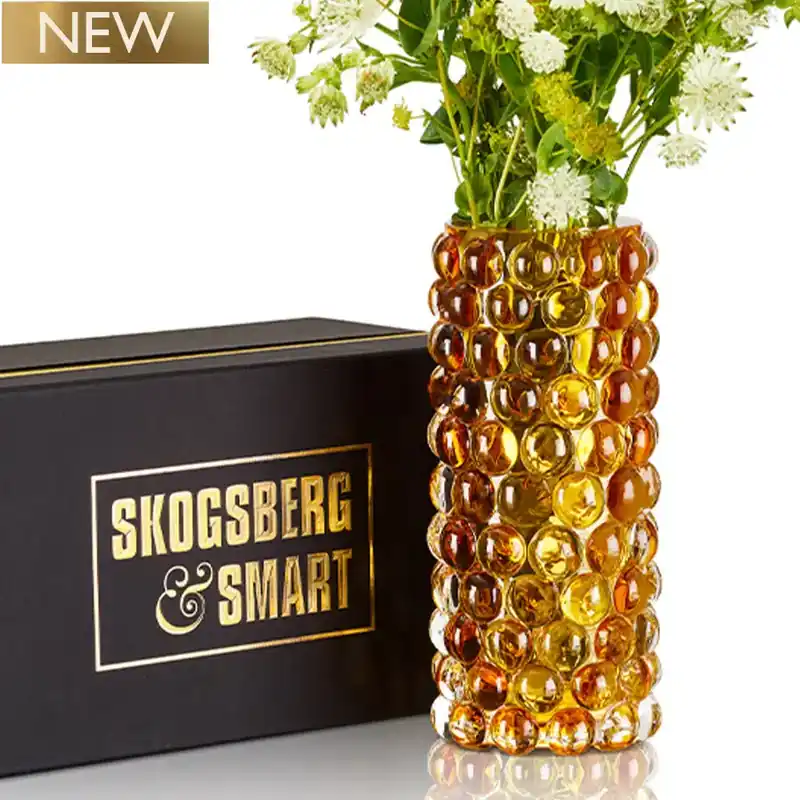 Erbjudande Skogsberg & Smart Hurricane Boule Vase Amber
