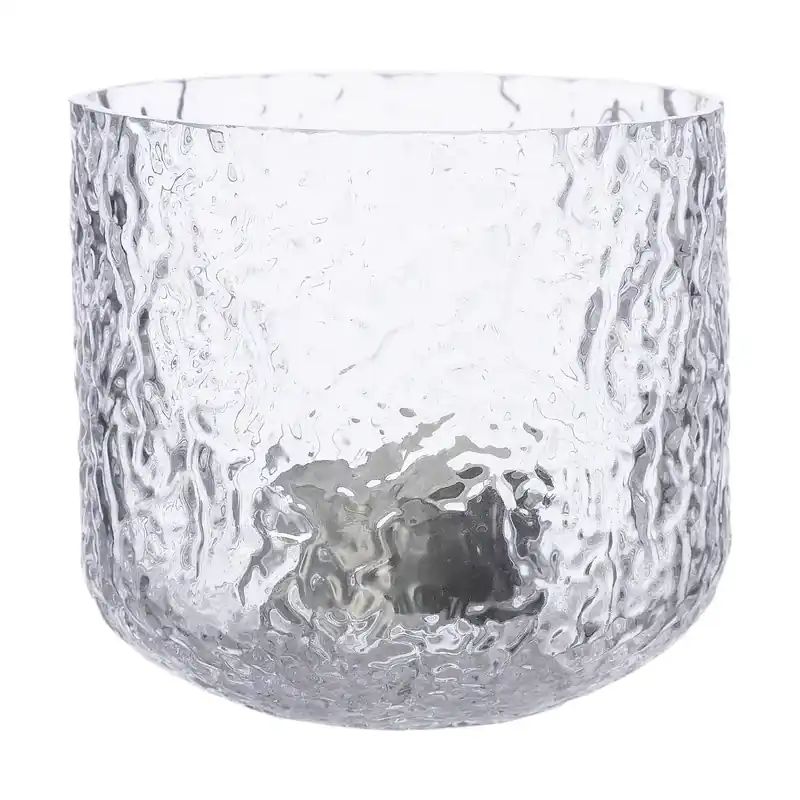 Endast idag Ernst Ljuslykta mönstrat glas d10 h9 cm