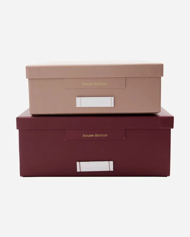Begränsat erbjudande House Doctor Förvaringslådor Bordeaux/Rosa
