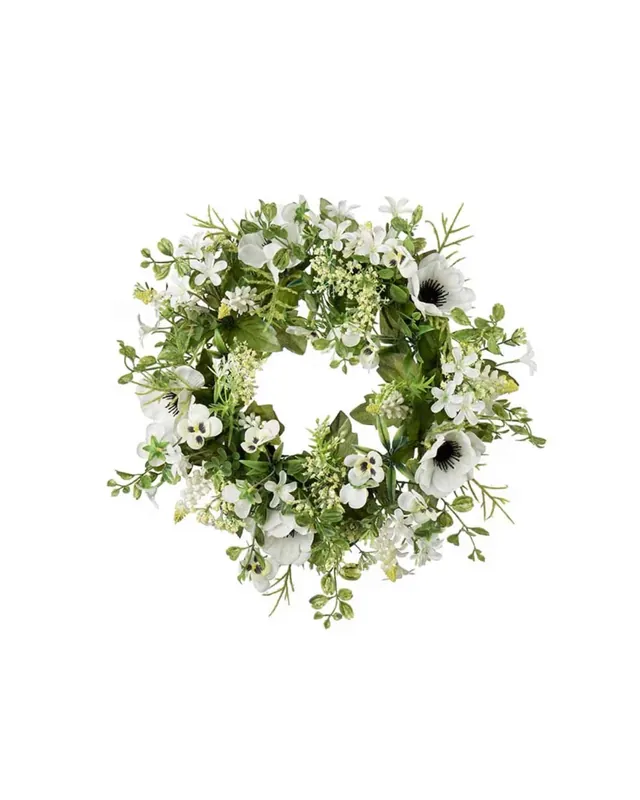 Sommarkrans vit 35cm Kampanjpris