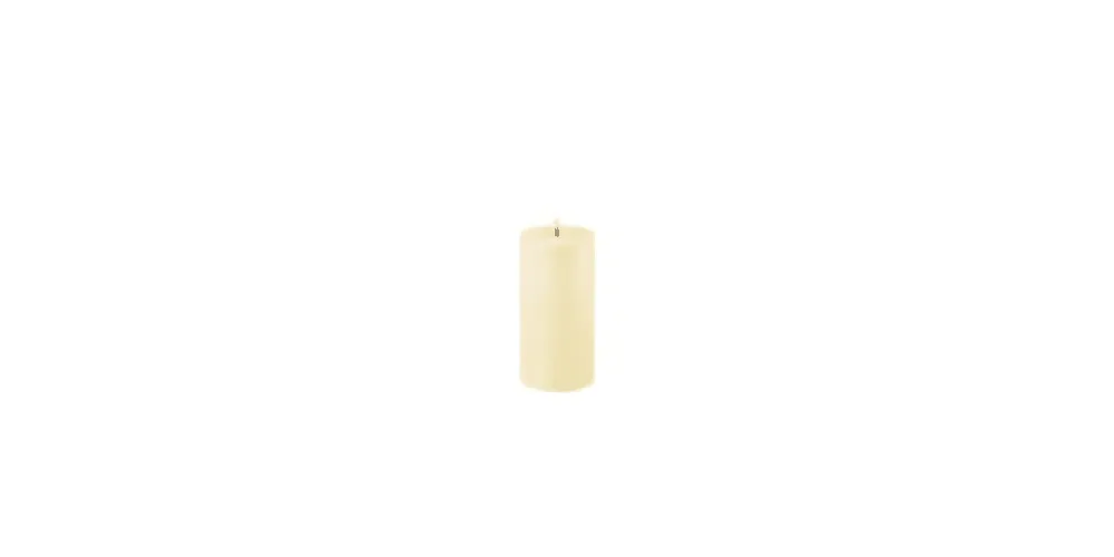 Trygg betalning Blockljus LED Creme Ø 7,5 x 15 cm