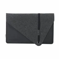 Recycled Felt & Apple Leather Laptop Sleeve 15/16 I lager
