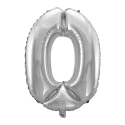 Ballongsiffror i silver ca 50 cm höga Beställ idag
