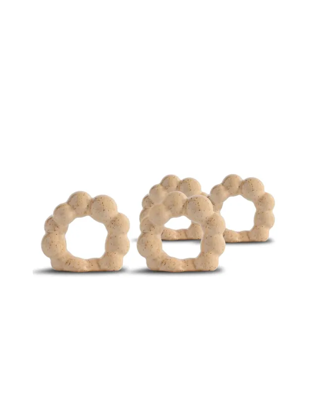 Byon Servettring Porto 4-pack beige Endast denna vecka