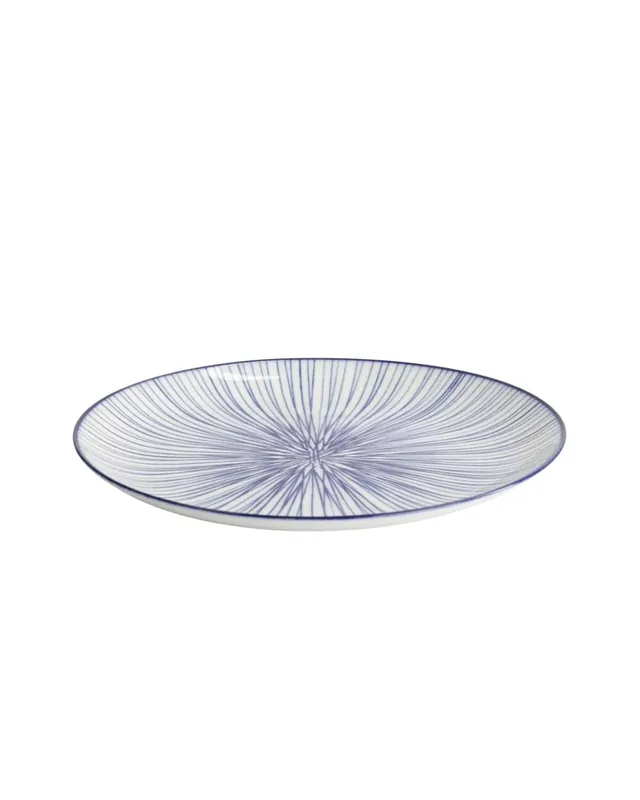 Tokyo Design studio Nippon Blå ränder tallrik 20.6×2.2cm Begränsad tid