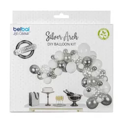 Ballongbåge kit silver Lägg i varukorgen