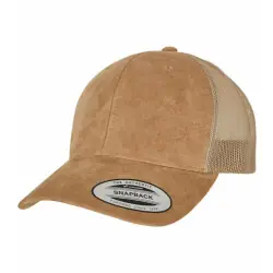 Suede Leather Trucker Cap Populär