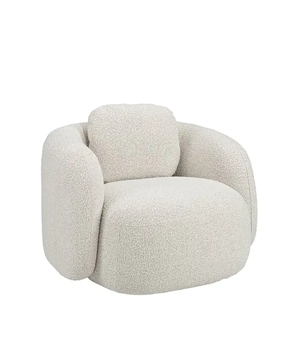 Billigare Artwood Fåtölj Dixon Bouclé Cream