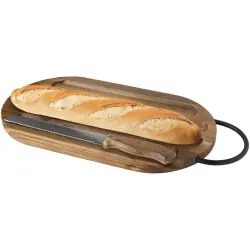 Prestige skärbräda av akaciaträ, med brödkniv Extra rabatt