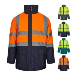 VL JUNO. Tvåfärgad 4-i-1 parkas (180g/m²), i polyester (100%) med PU-beläggning I lager