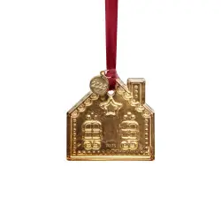 Begränsat antal Orrefors Annual Holiday Ornament Ginger bread house 21K gold 2025