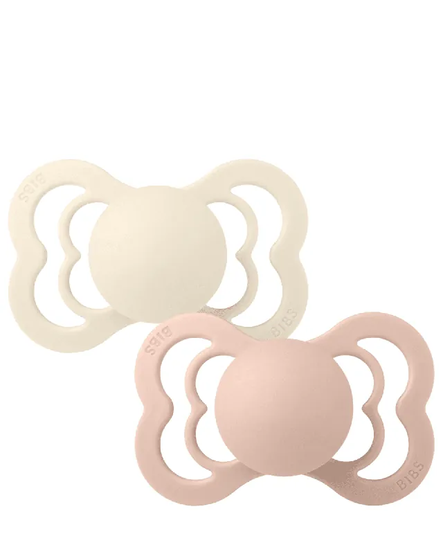 Trygg betalning Bibs Nappar 2-pack Supreme Beige & rosa Mix