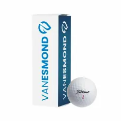 Tryckt ask med 3 golfbollar Outlet