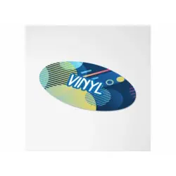 Vinyl Sticker Oval 30x15mm Fri frakt