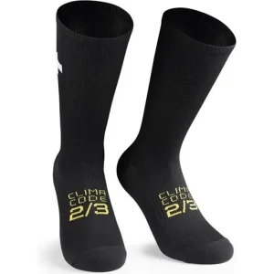 Billig Cykelstrumpor Assos Spring Fall Socks P1 Black Series