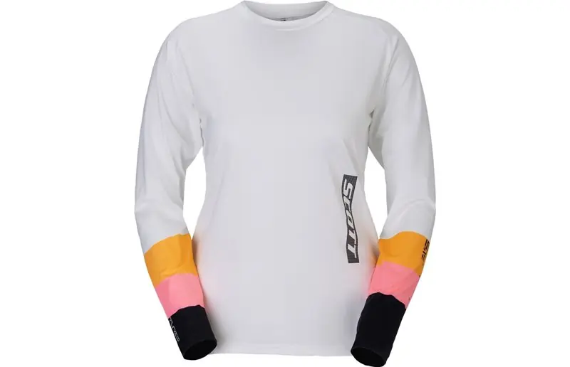 Cykeltröja Scott Tee Tuned LS W's White Snabb leverans