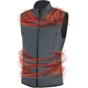 Värmeväst Lenz Heat Vest 2.0 Black/Grey Melange Erbjudande