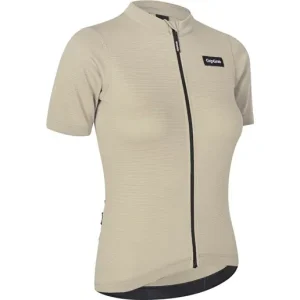 Cykeltröja GripGrab W's EXPLR Merinotech Short Sleeve Jersey Beige Rea