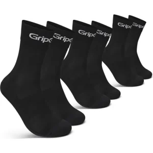 Begränsat erbjudande Cykelstrumpor GripGrab RIDE Regular Cut Socks 3-Pack Black