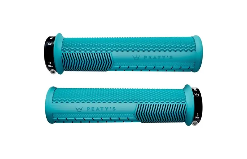 Cykelhandtag Peaty'S Monarch Knurl Thin Turqoise Begränsat antal