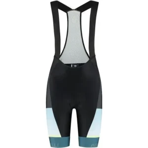Cykelbyxor Rogelli Impress II Bib Short Women Black/Blue/Yellow Sänkt pris